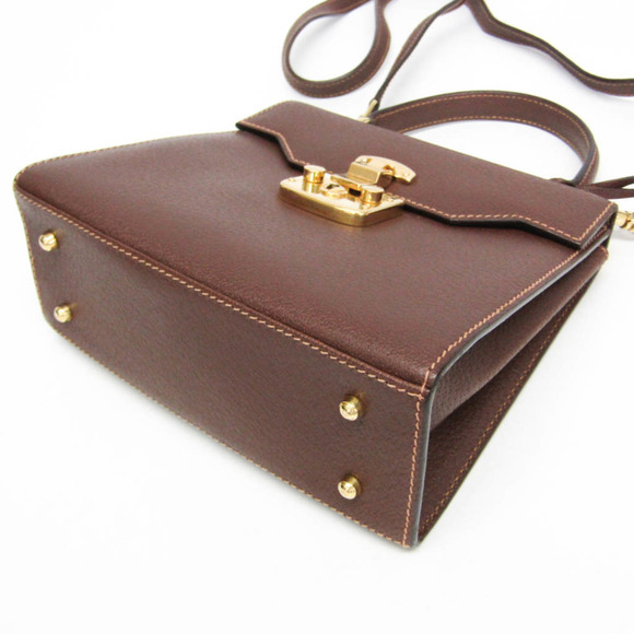 GUCCI Brown Leather Shoulder Bag - Picture 5 of 16